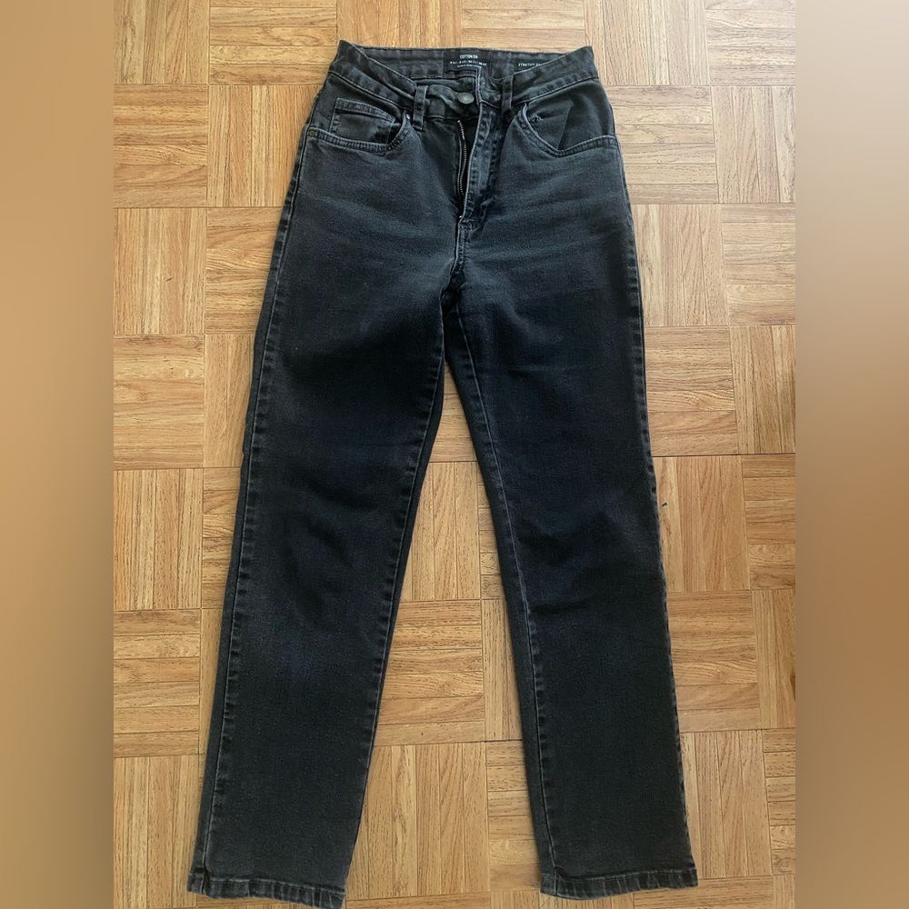 Straight leg black jeans